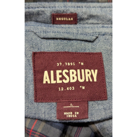 New Alesbury sz L regular Plaid Shirt multi color buttons long sleeves 1849 - Picture 5 of 6